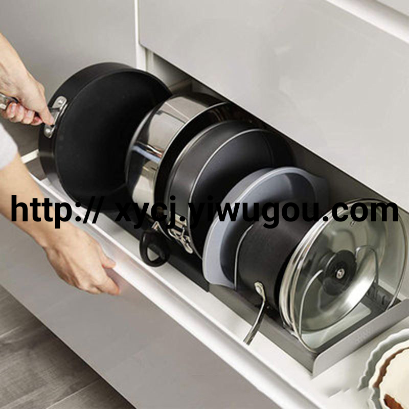 New cross-border stainless steel telescopic and adjustable pot lid rack and pot lid storage box Specification image