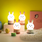 厂家直销硅胶小兔触摸小夜灯卧室儿童房创意USB充电小夜灯