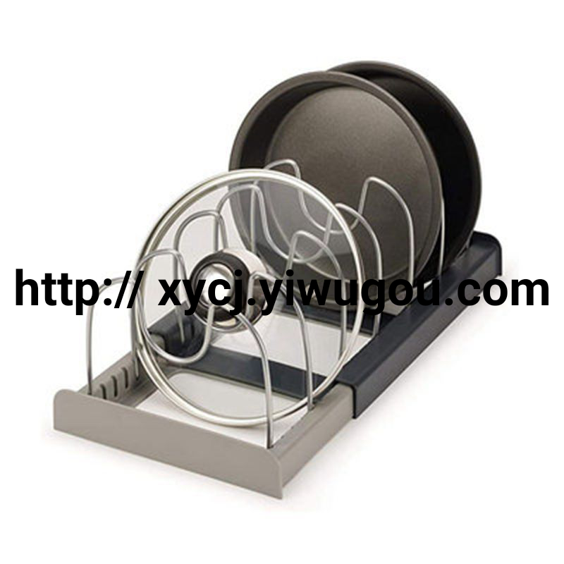 New cross-border stainless steel telescopic and adjustable pot lid rack and pot lid storage box