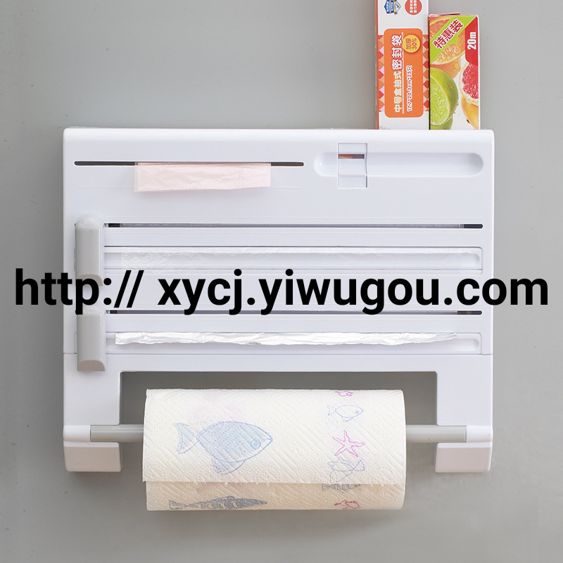 保鲜膜切割器壁挂家用多功能保鲜膜切割盒收纳架分割器切割