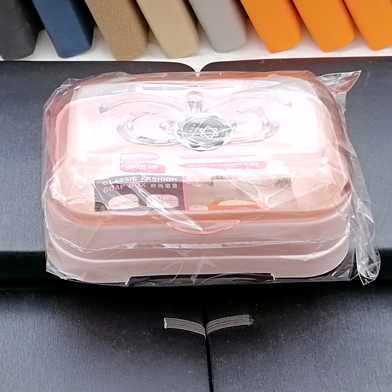 G1524 2205 Large transparent soap box, draining soap box with lid, bathroom plastic Item Picture