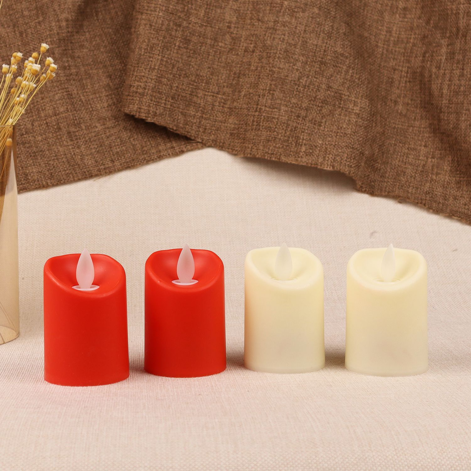 Beveled swing electronic LED light-emitting electronic candle decorative handicrafts and ornaments details Picture