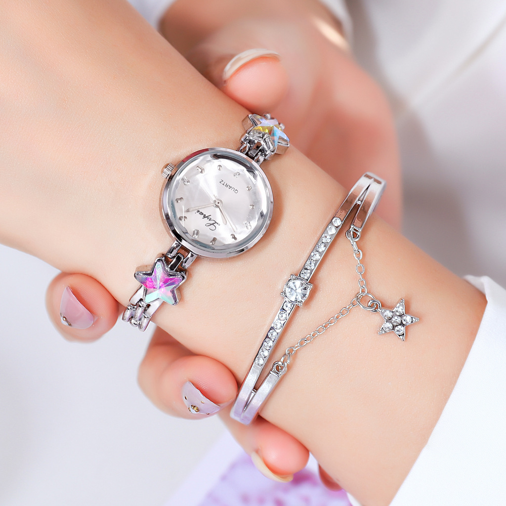 Jewelry watch combination watch bracelet watch creative diamond-encrusted small dial star water diamond watch Diamond watch Specification image