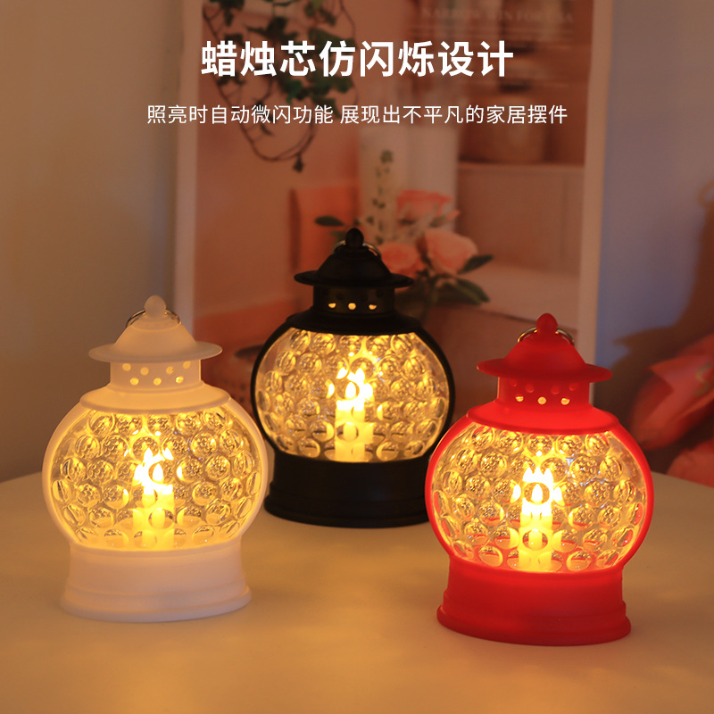 Retro small oil lamps, plastic creative candles, wind lamps, led decorative handicrafts and ornaments details Picture