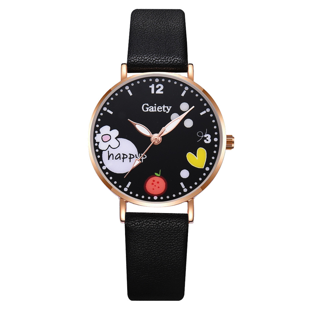 gaiety's new Insts-style pu watch and bracelet set for women, factory direct sale as a gift for student girls Item Picture