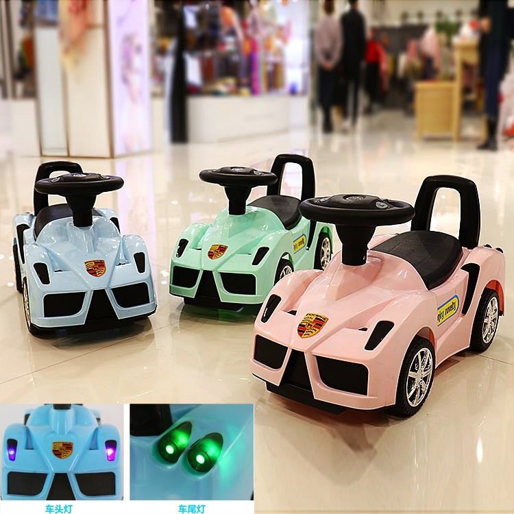 Wholesale of children's four-wheel walkers with music, baby roller coasters, four-wheel toys, Niuniu swing scooters, and children's strollers full figure