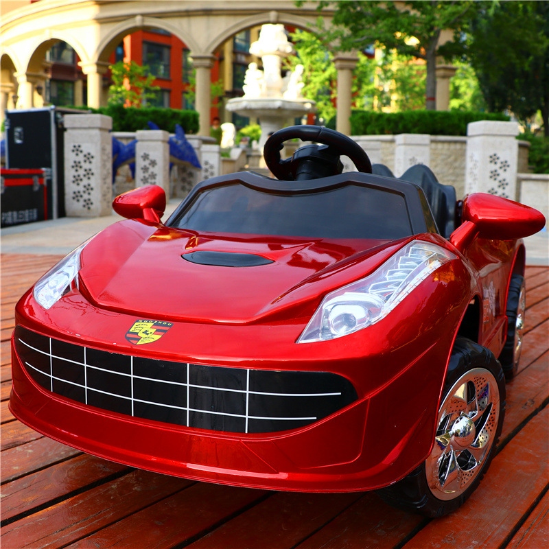 Children's electric vehicle: Four-wheel dual-drive remote control car, charging car for boys and girls, children's car, toy car for kids, can seat people Item Picture