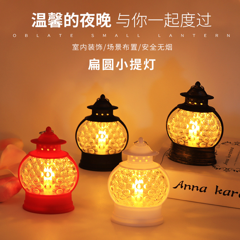 Retro small oil lamps, plastic creative candles, wind lamps, led decorative handicrafts and ornaments
