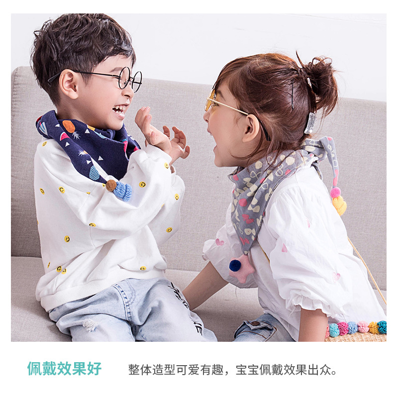 儿童围巾实物图