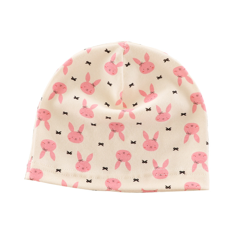 New combed cotton pull-over caps for babies, printed tire caps for boys and girls, warm spring and autumn children's small caps Specification image