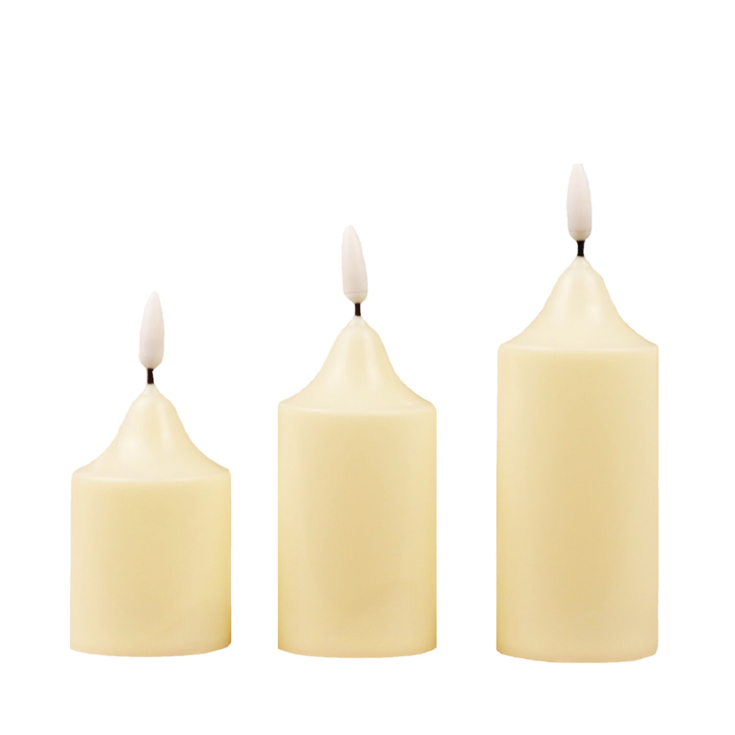 Bullet-shaped round-head simulation electronic candle decorative handicraft and display piece Application Scenario