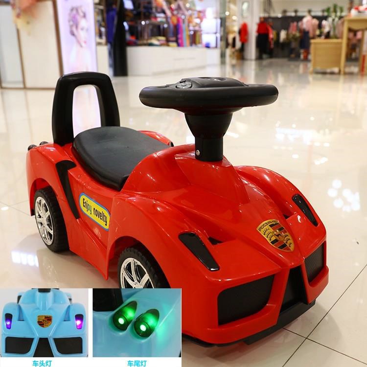 Wholesale of children's four-wheel walkers with music, baby roller coasters, four-wheel toys, Niuniu swing scooters, and children's strollers Specification drawing