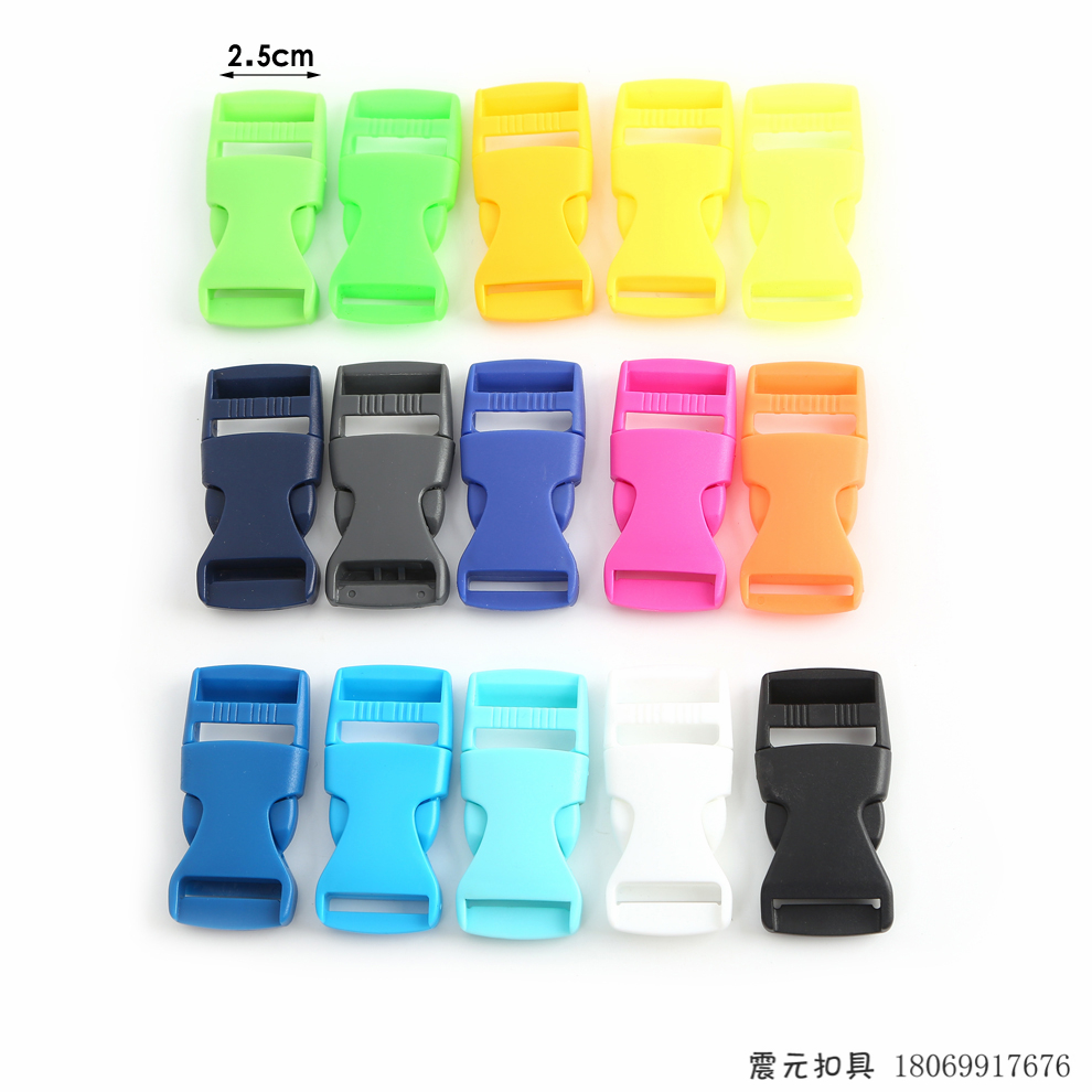 Colorful plastic socket umbrella rope braided buckle, pet strap buckle, outdoor sports wristband buckle. Customers can customize according to samples Specification image