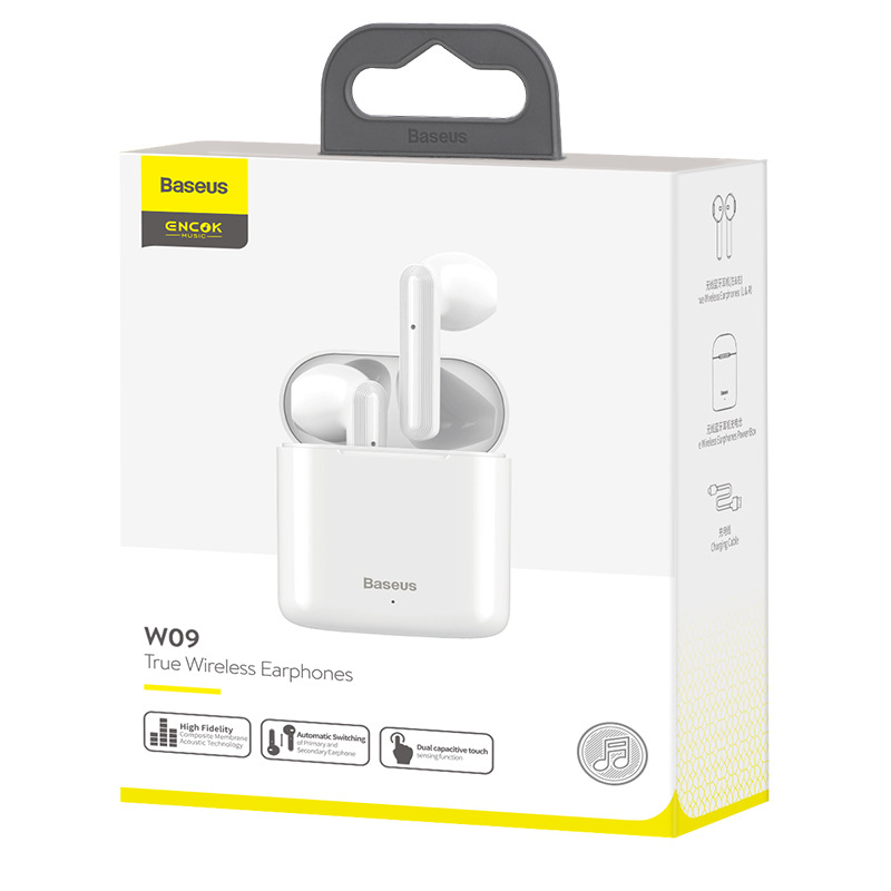 Baseus Encok W09TWS True Wireless Bluetooth Headphones 5.0 Touch Call Outdoor Sports bilateral headphones Item Picture