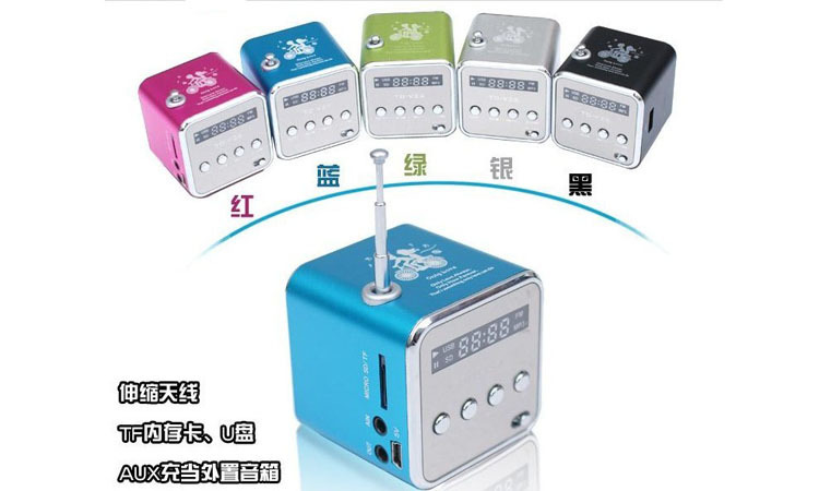 Td-v26 portable mini Bluetooth speaker with screen radio laptop MP3 player loudspeaker card