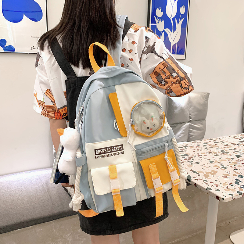 Mochila japonesa para estudiantes de secundaria mochila de gran capacidad para estudiantes de secundaria para estudiantes de secundaria para estudiantes de secundaria para estudiantes de secundaria para niñas versión coreana de ins wind para estudiantes de secundaria details Picture