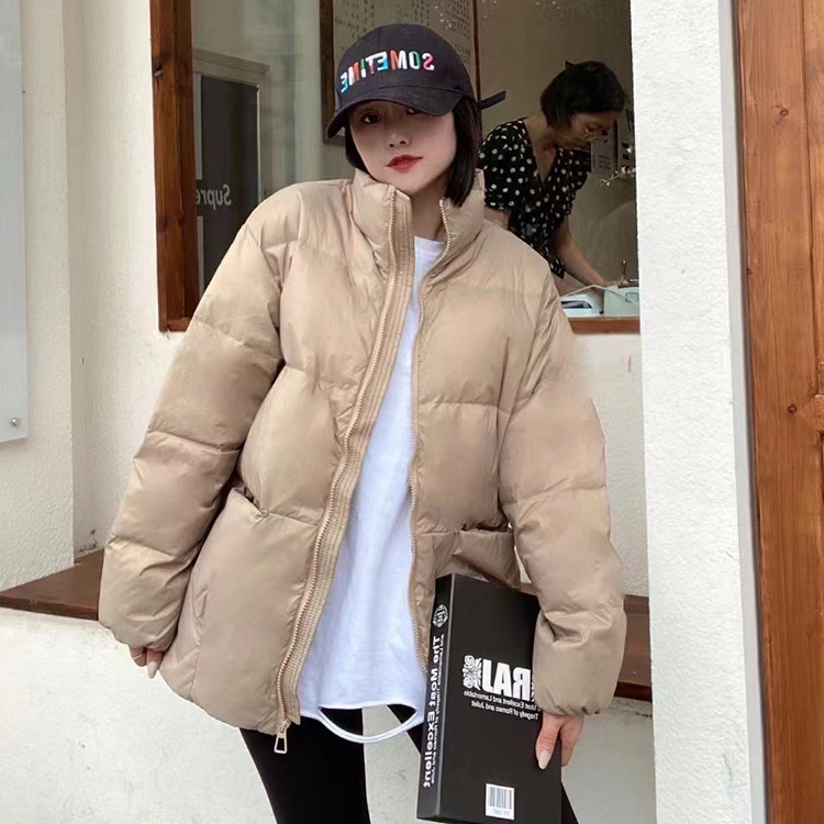 202. Autumn and winter new Korean version stand collar small short down jacket women's thick coat bread counter season clearance tide