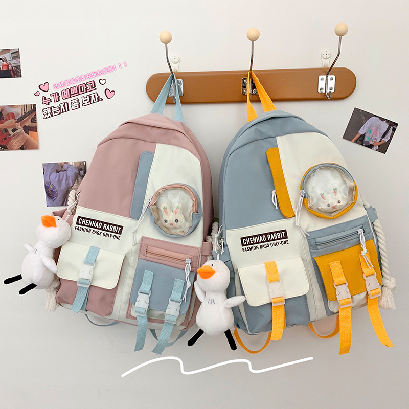 Japanese-style backpacks for middle school students, large-capacity backpacks, schoolbags for junior high school students and college students, girls, Korean version, InS-style high school students