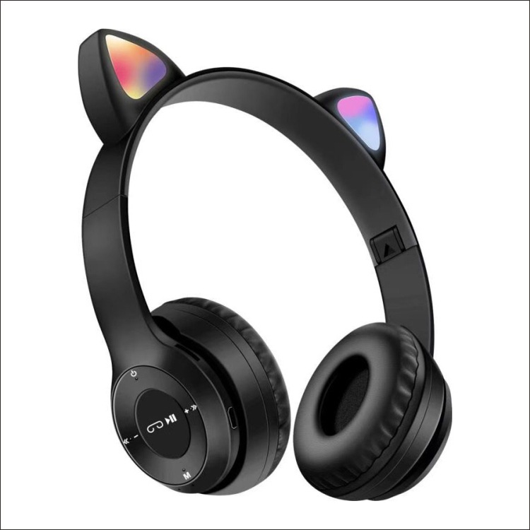 New foreign trade hot Cat ears Cat ears P47 wireless headset Bluetooth headset mobile phone computer dual ear headset Item Picture