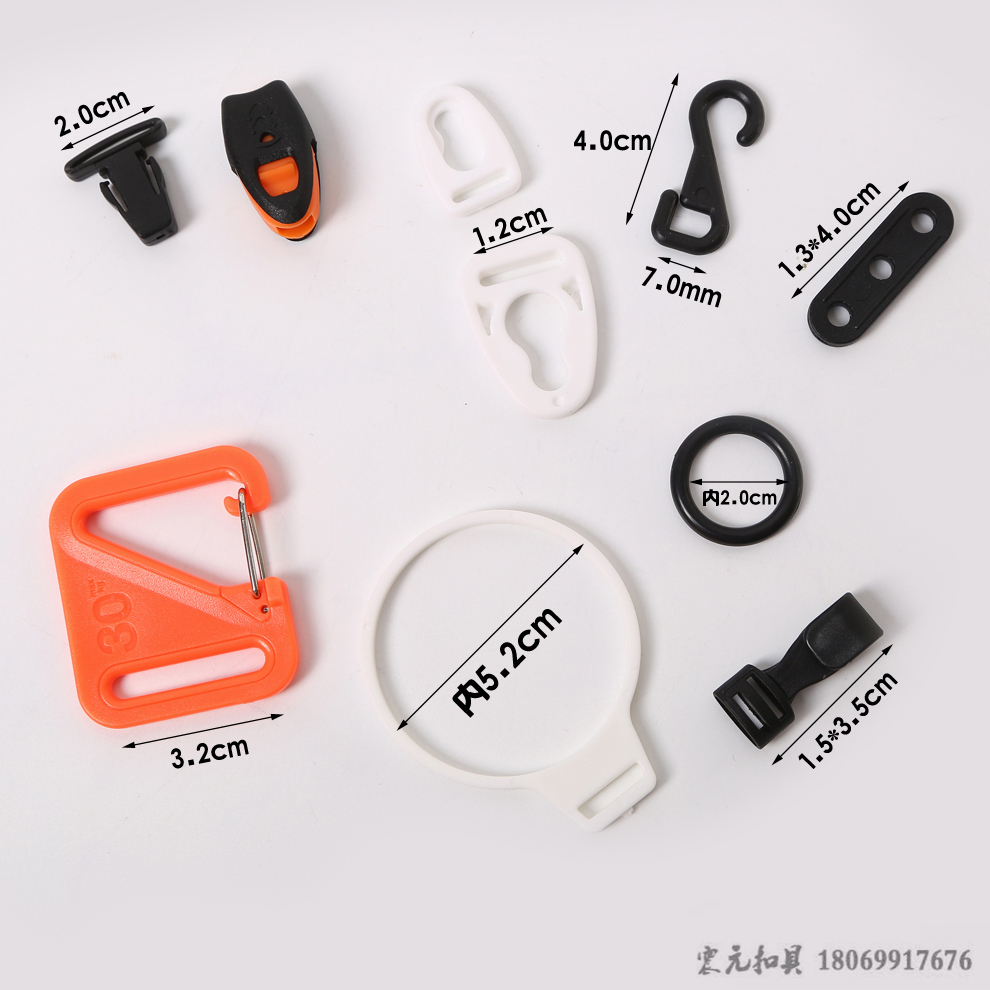Zhenyuan Fasteners is honored to produce a variety of D-shaped fasteners, V-shaped fasteners, swivel hooks, luggage strap fasteners, ladder fasteners, square fasteners and clip fasteners Item Picture