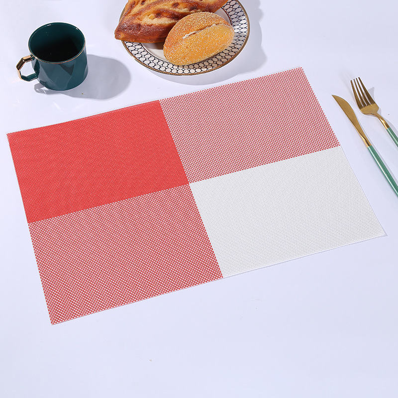 Waterproof and heat-insulating square grid spliced bowl MATS, plate MATS, PVC coasters, creative home products, anti-slip table MATS Application Scenario