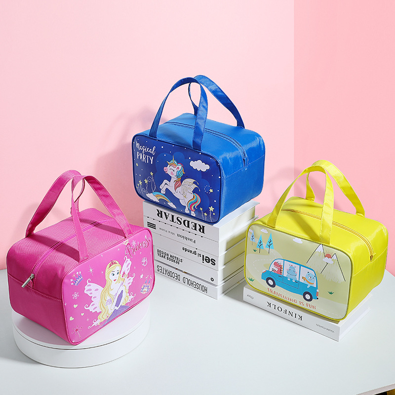 Fabricante nuevo diseño al por mayor personalizado gran tamaño de dibujos animados cuadrado tipo lonchera bolsa bolsa de bento portátil bolsa de bento fábrica puede ser personalizado details Picture