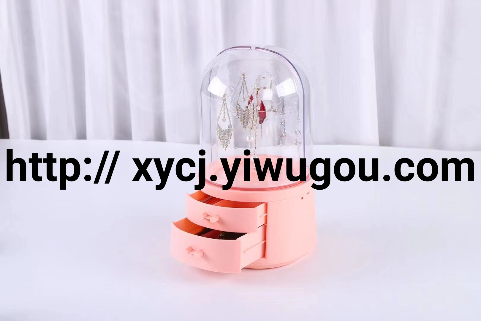 Earrings, stud earrings, earrings, rings, necklaces, jewelry storage box, transparent large capacity, hair accessories, jewelry, dressing table Application Scenario