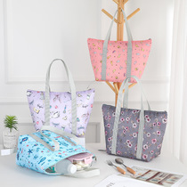 Students bring rice bag thickened tote bento bag folding insulated bag Outside insulated lunch bag picnic bag