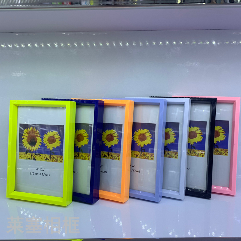 White PVC colored plastic photo frames, studio picture frames, display stands, photo walls, customized plastic photo frames of various sizes Item Picture