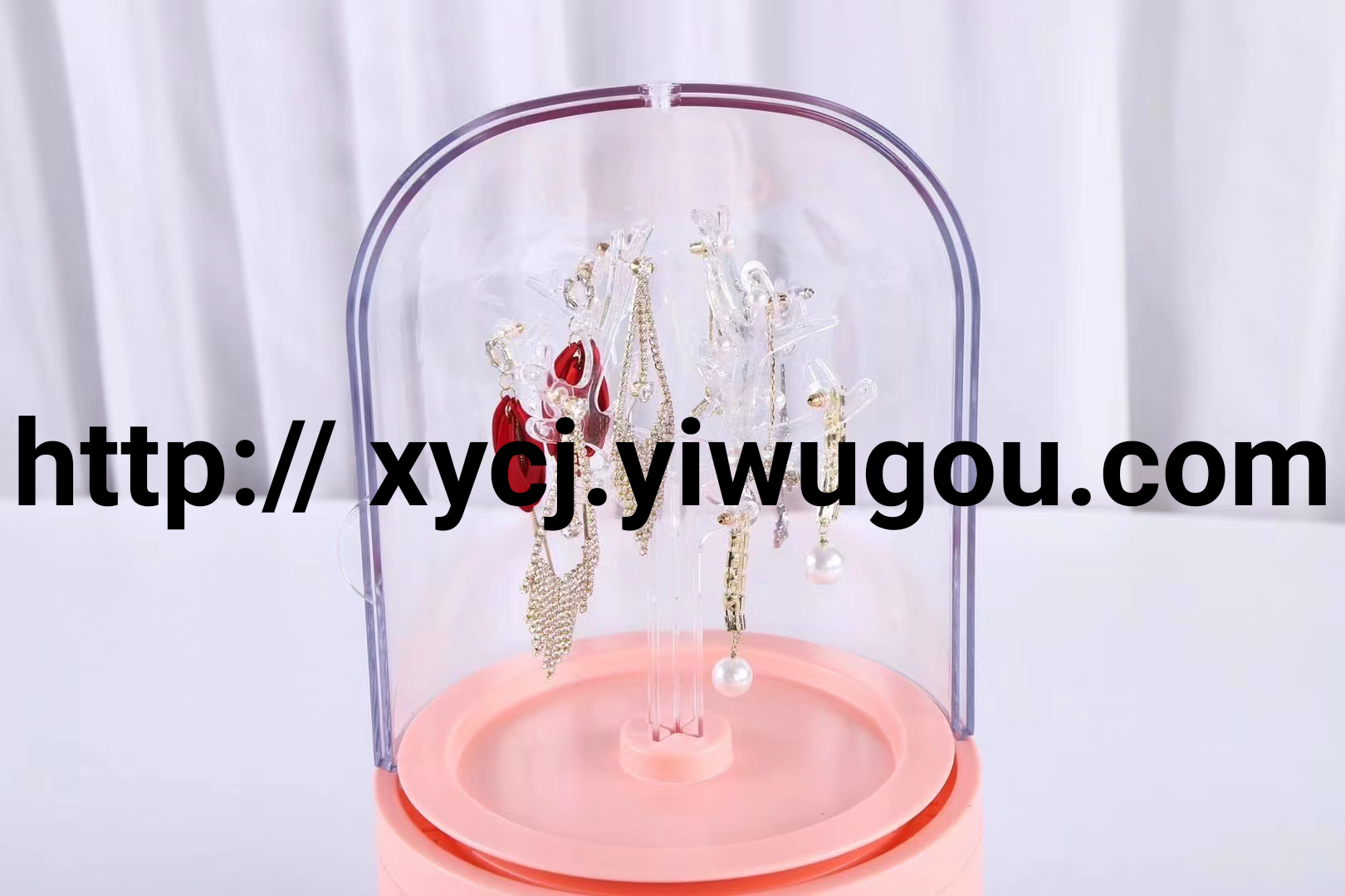 Earrings, stud earrings, earrings, rings, necklaces, jewelry storage box, transparent large capacity, hair accessories, jewelry, dressing table Specification image
