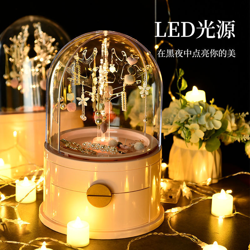 Storage box, jewelry, multi-functional rotating earring rack, display stand, box, earrings, jewelry, stud earrings, storage wonder details Picture