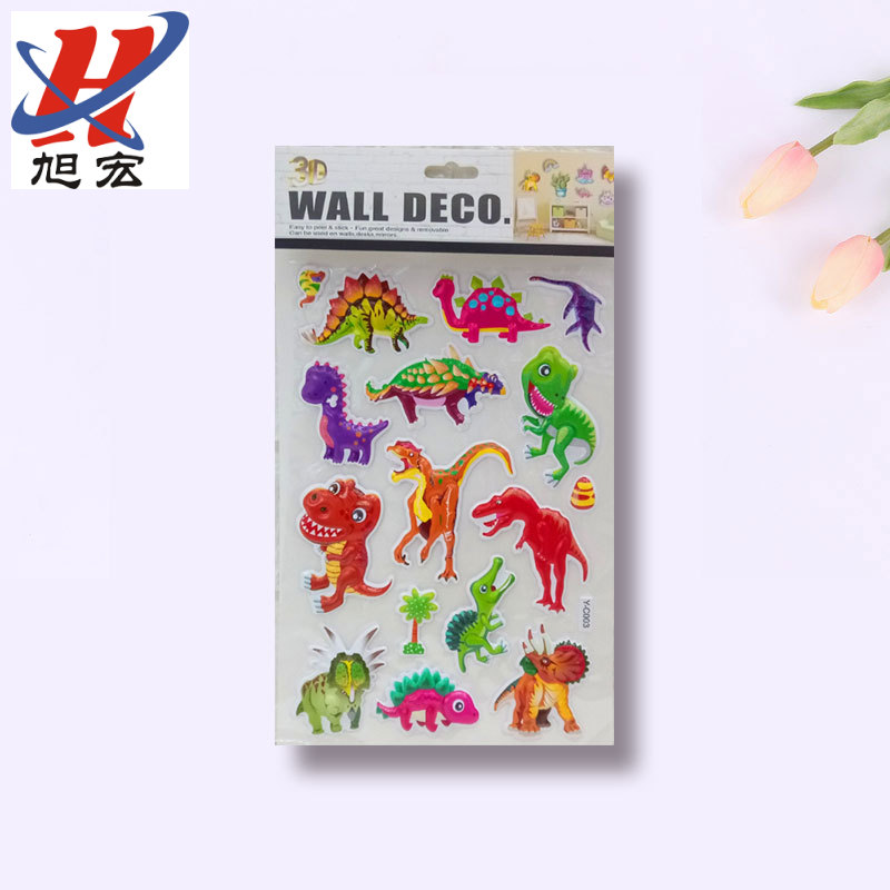 Y-C Bump Sticker 3D Sticker Bubble Sticker Decoration Sticker Cartoon Unicorn Flamingo Cactus Cake Diy Decoration details Picture