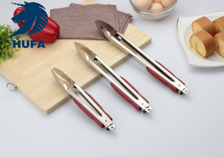 Thickened stainless steel kitchen food tongs, bread tongs, buffet barbecue beef steak tongs, baked food tongs