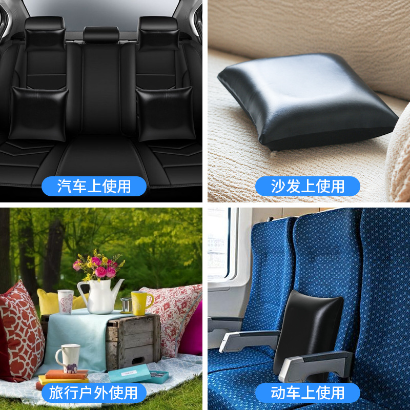 Travel outdoor car inflatable pillow, household inflatable throw pillow wholesale, portable neck support pillow, midday rest headrest details Picture