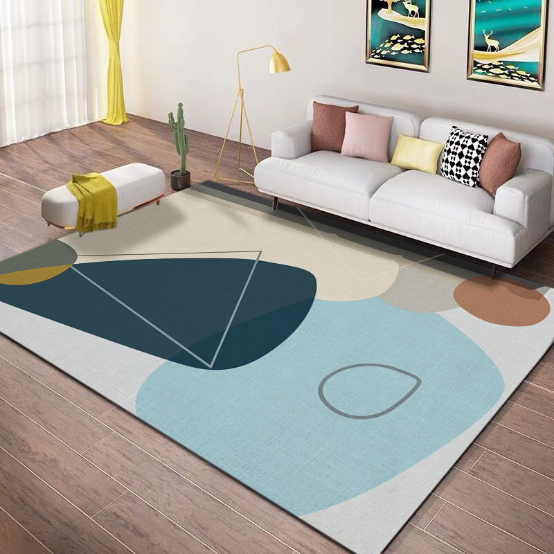 地毯客厅地毯地垫卧室北欧茶几毯大地毯满铺地毯印花地毯定制地毯图