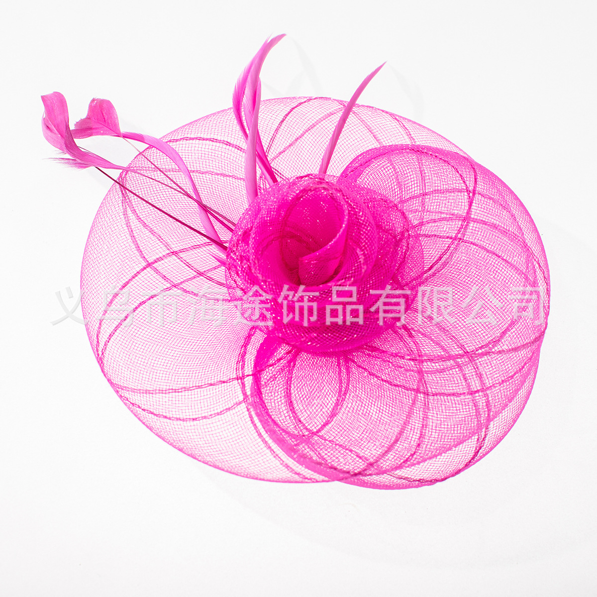 Cross-border European and American linen headwear, bride's tulle hair accessory, horse racing festival hat, Amazon best-selling feather headwear and hair accessory Application Scenario