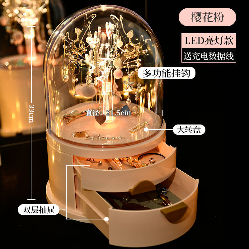 Storage box, jewelry, multi-functional rotating earring rack, display stand, box, earrings, jewelry, stud earrings, storage wonder Application Scenario