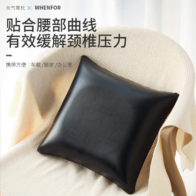 Travel outdoor car inflatable pillow, household inflatable throw pillow wholesale, portable neck support pillow, midday rest headrest Specification image