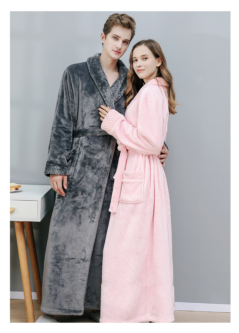 Coral velvet pajamas for men winter thickened with velvet flannel for men spring and winter warm homewear for men set