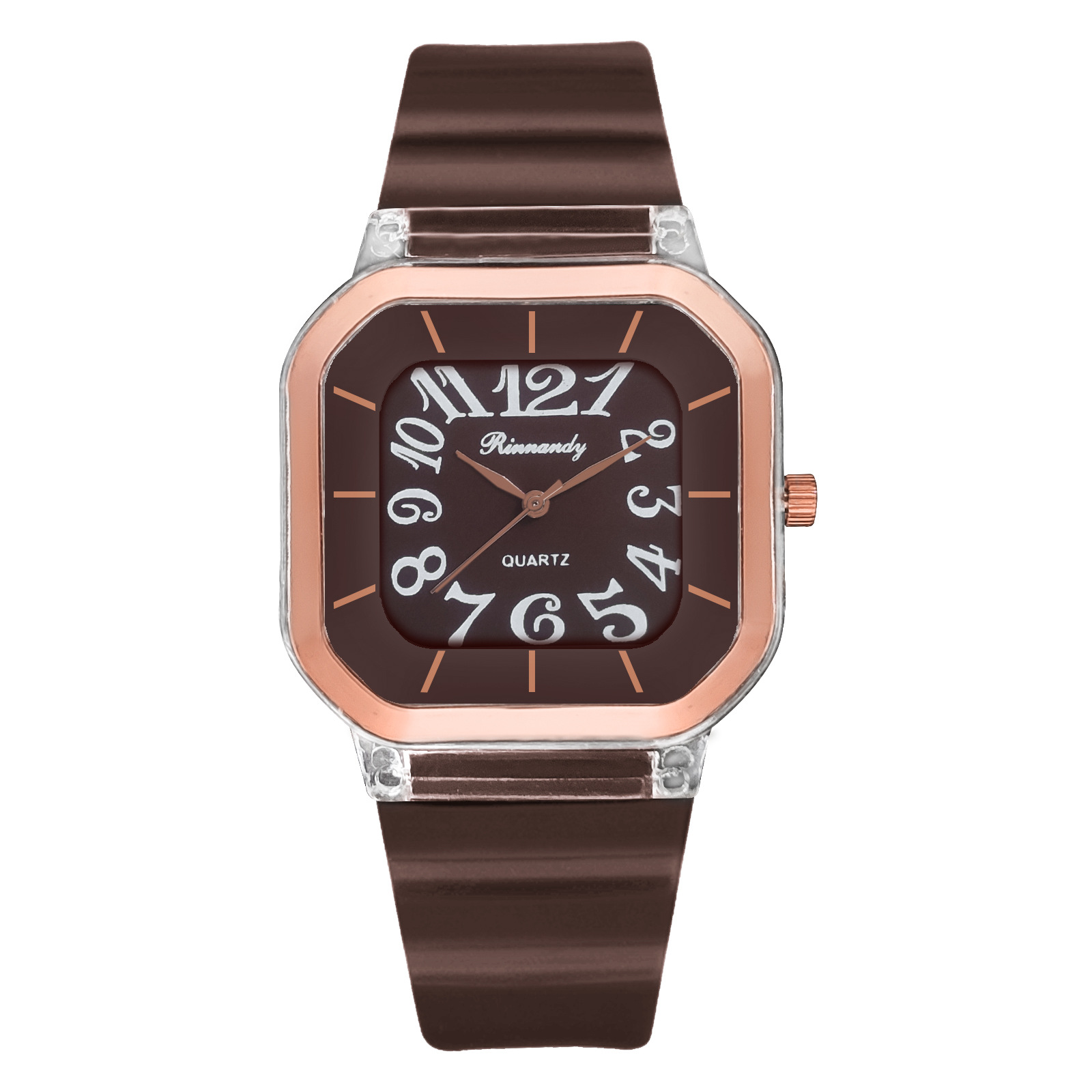 Crossover hot sale deportes reloj de silicona tendencia de moda estudiante de secundaria pareja cuadrada reloj de cuarzo jellycolor reloj de las mujeres Item Picture