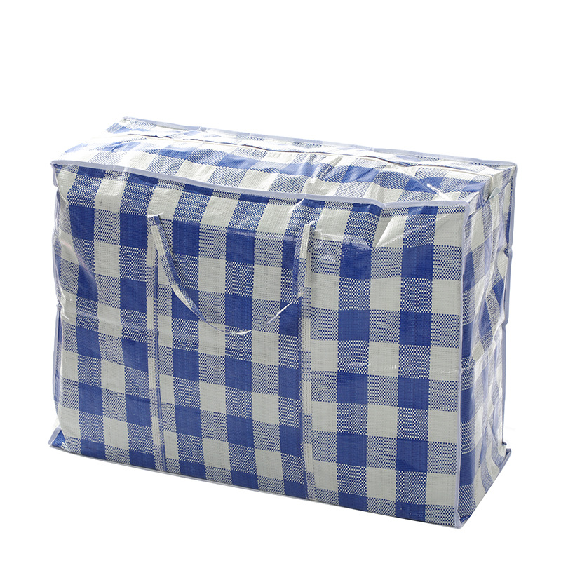 Manufacturers Supply Color Strip Woven Bag Moving Quilt Storage Waterproof Bag Large Capacity Packing Duffel Bag Wholesale Item Picture