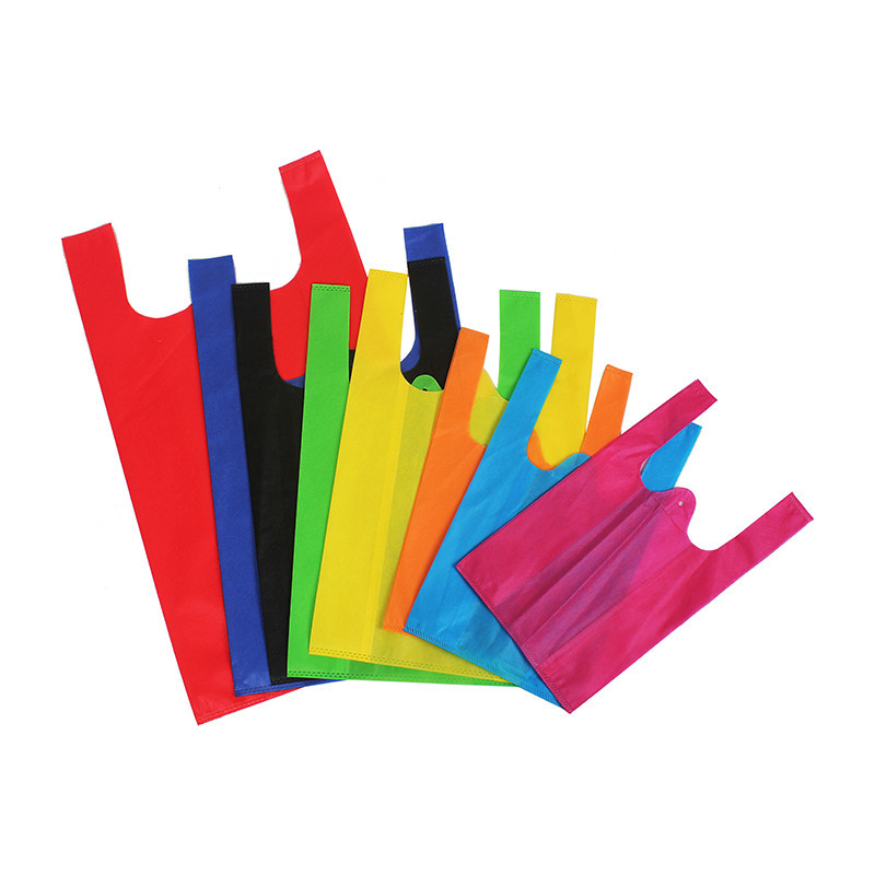 Manufacturer cross-border exclusive supply of one-piece formed non-woven fabric heat-sealed shopping hand-held packing bags and advertising vest bags Item Picture