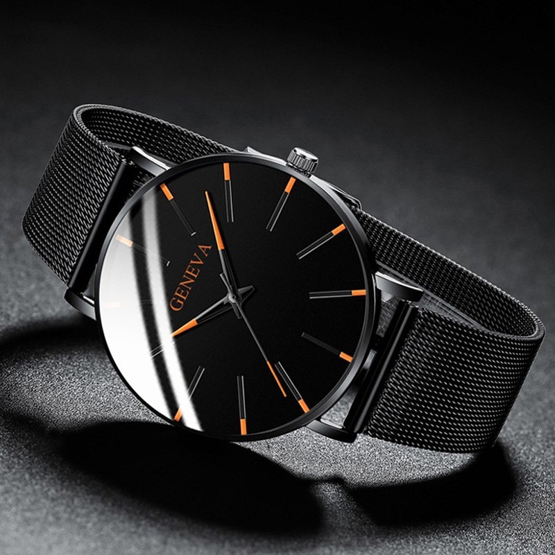 Stainless steel mesh strap men's watch, fashionable waterproof quartz alloy student watch in large stock Application Scenario