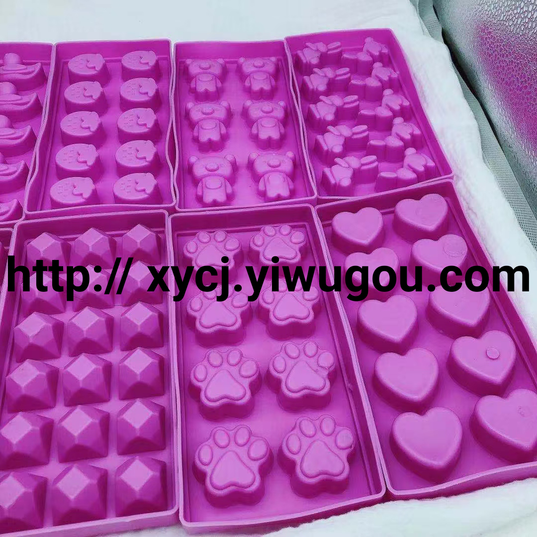 New best-selling silicone ice cube tray heart-shaped diamond cat paw animal ice cube tray mold Specification image