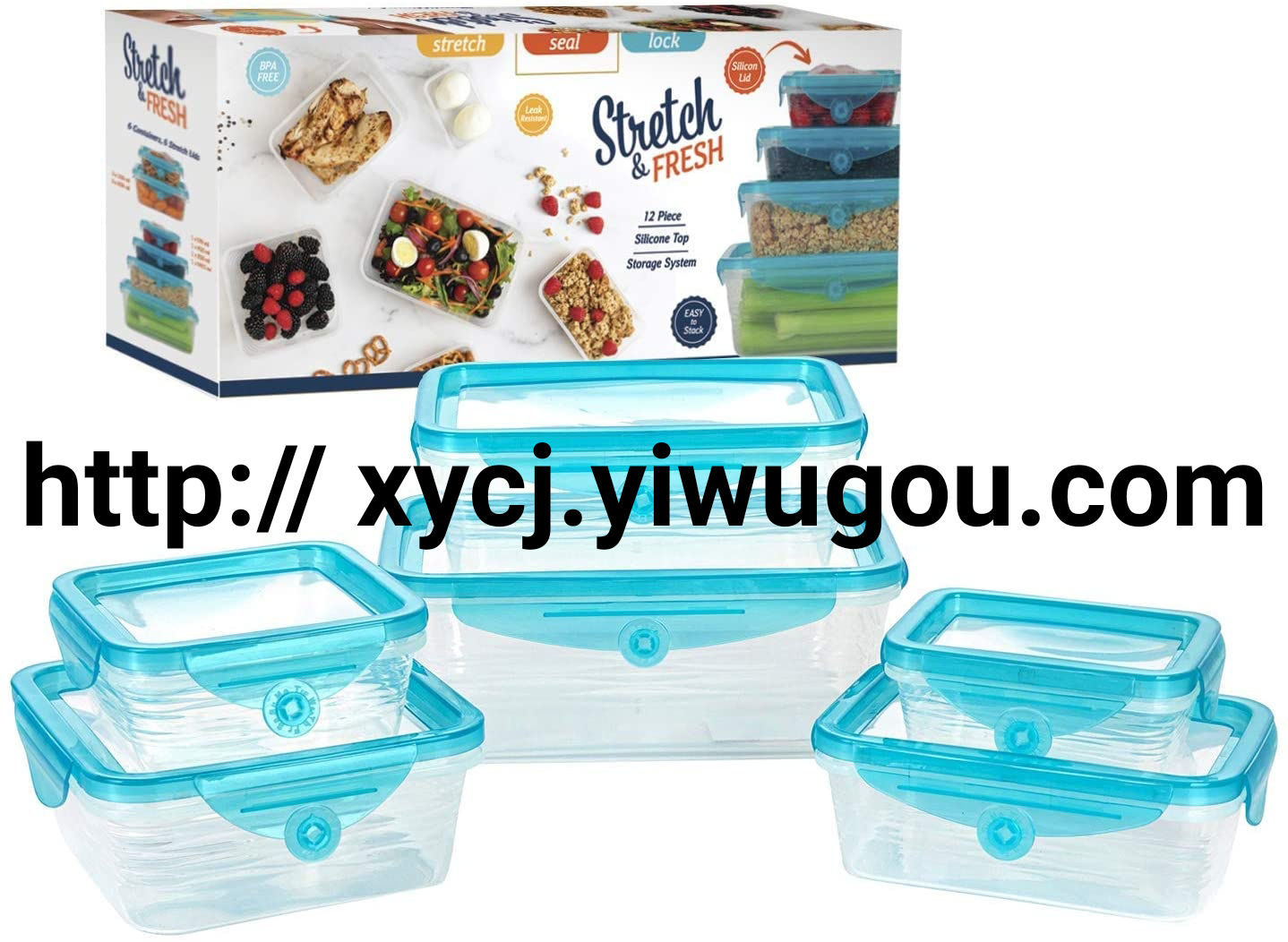 Six-piece set of soft-lided transparent food storage box, household plastic sealed box, portable fruit box, large storage, refrigerator storage box Application Scenario