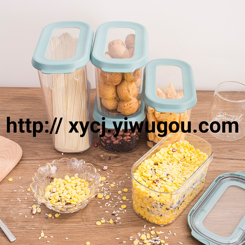 Cajón tipo grano multigrano caja de almacenamiento soporte de extracción organizar y clasificar alimentos cocina transparente caja de almacenamiento fresco details Picture