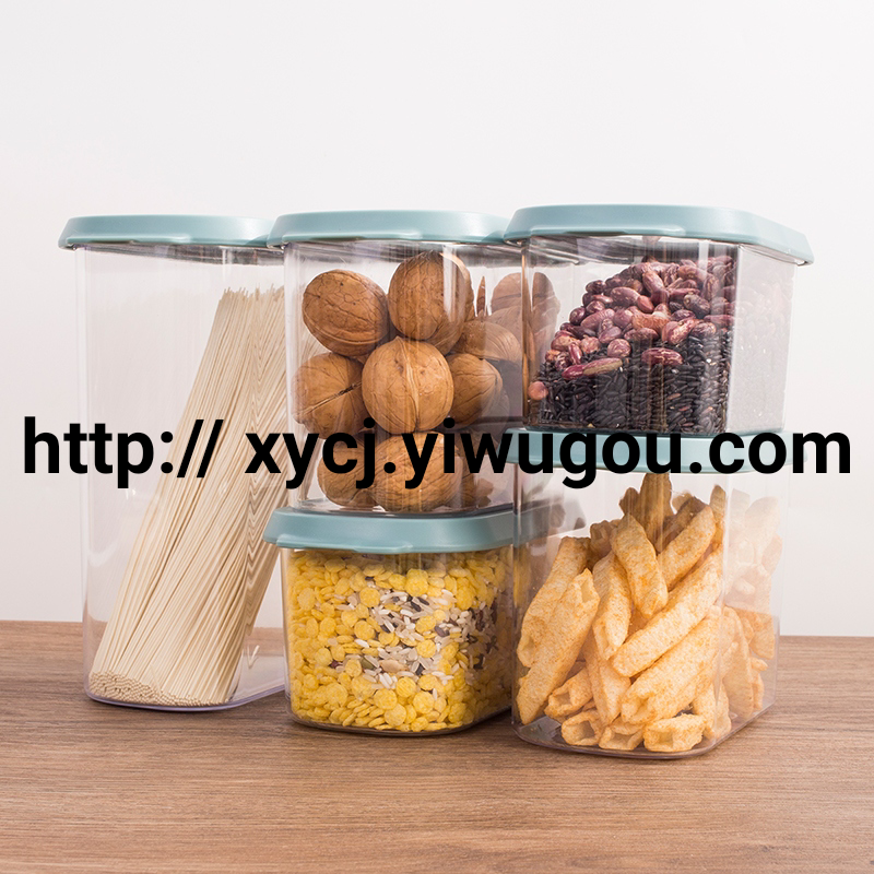 Drawer type grain storage box pull out the rack sorting food transparent kitchen fresh-keeping storage box