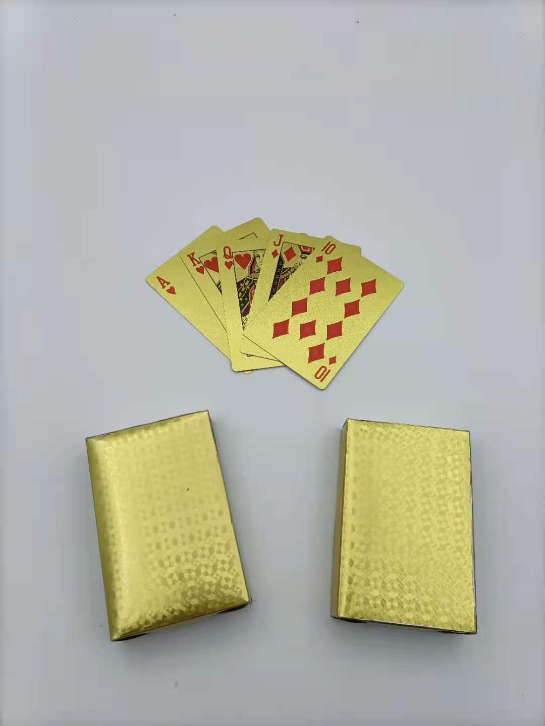 扑克牌PVC塑料防水黄金土豪扑克牌