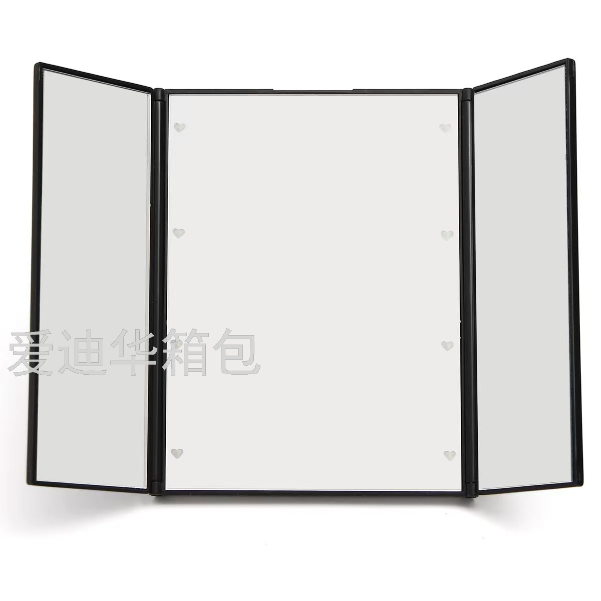 LED makeup mirror, portable, three-sided dressing and folding mirror, three-sided folding multi-angle makeup gift mirror details Picture
