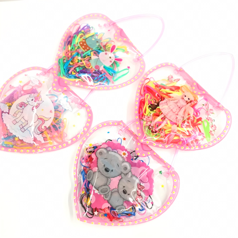 Heart-shaped small bag children's rubber band Korean rubber band TPU rubber band thumbnail